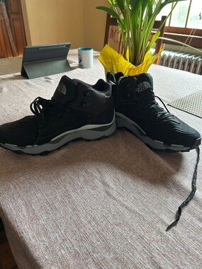 The North Face Men's Black Hiking Boots with Gray Accents